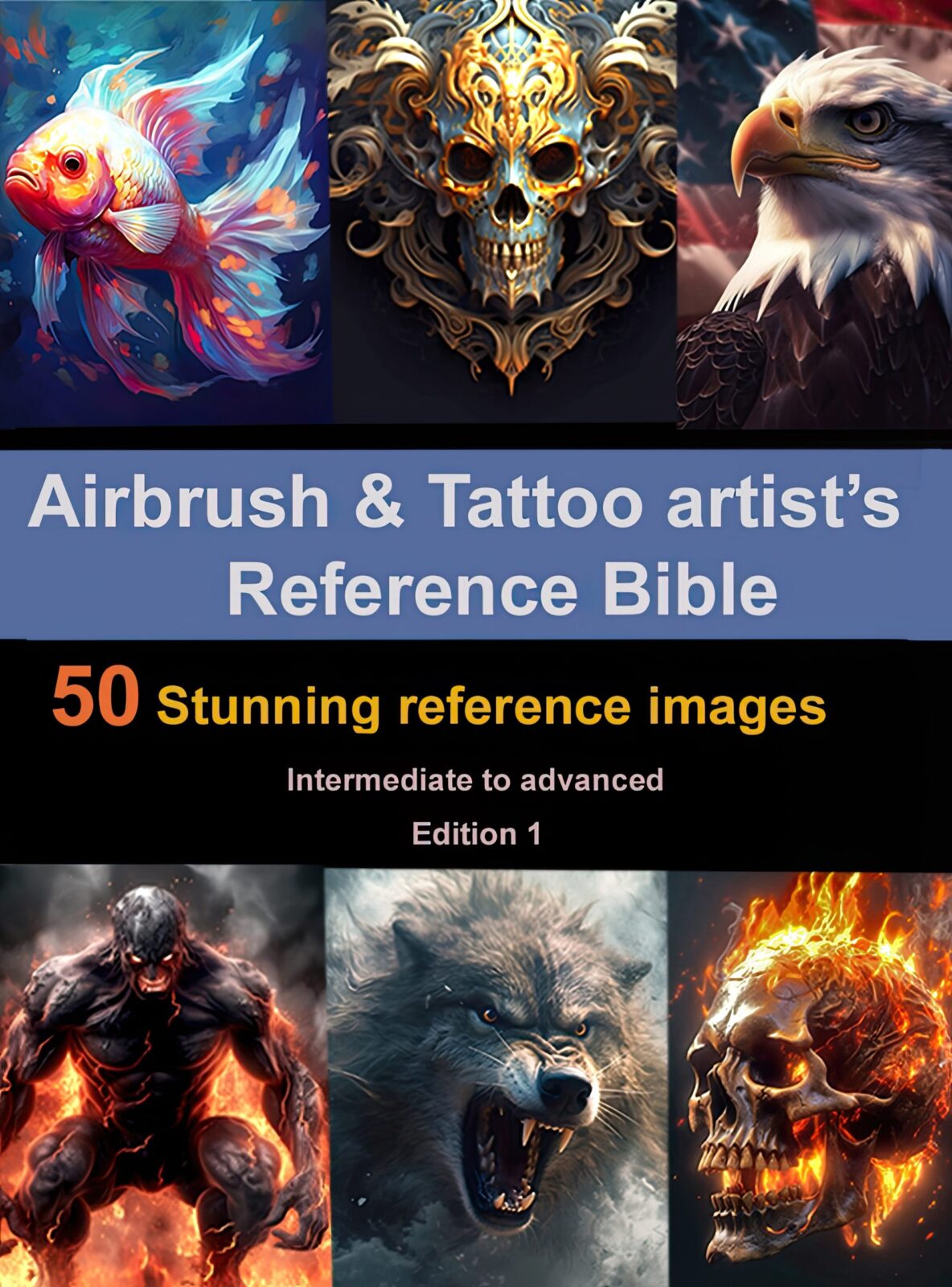 The airbrush reference Bible libro di immagini copyright free per artisti in cerca di ispirazione o per usarle come modelli
